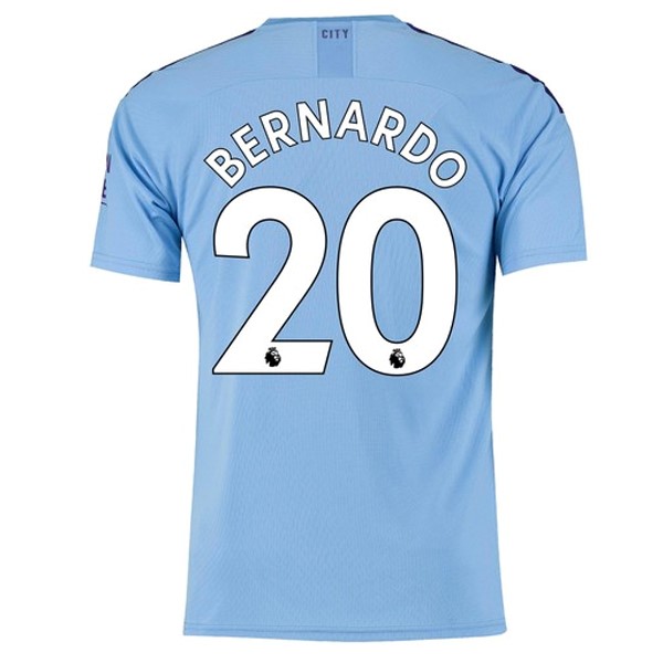 Camiseta Manchester City NO.20 Bernardo 1ª Kit 2019 2020 Azul